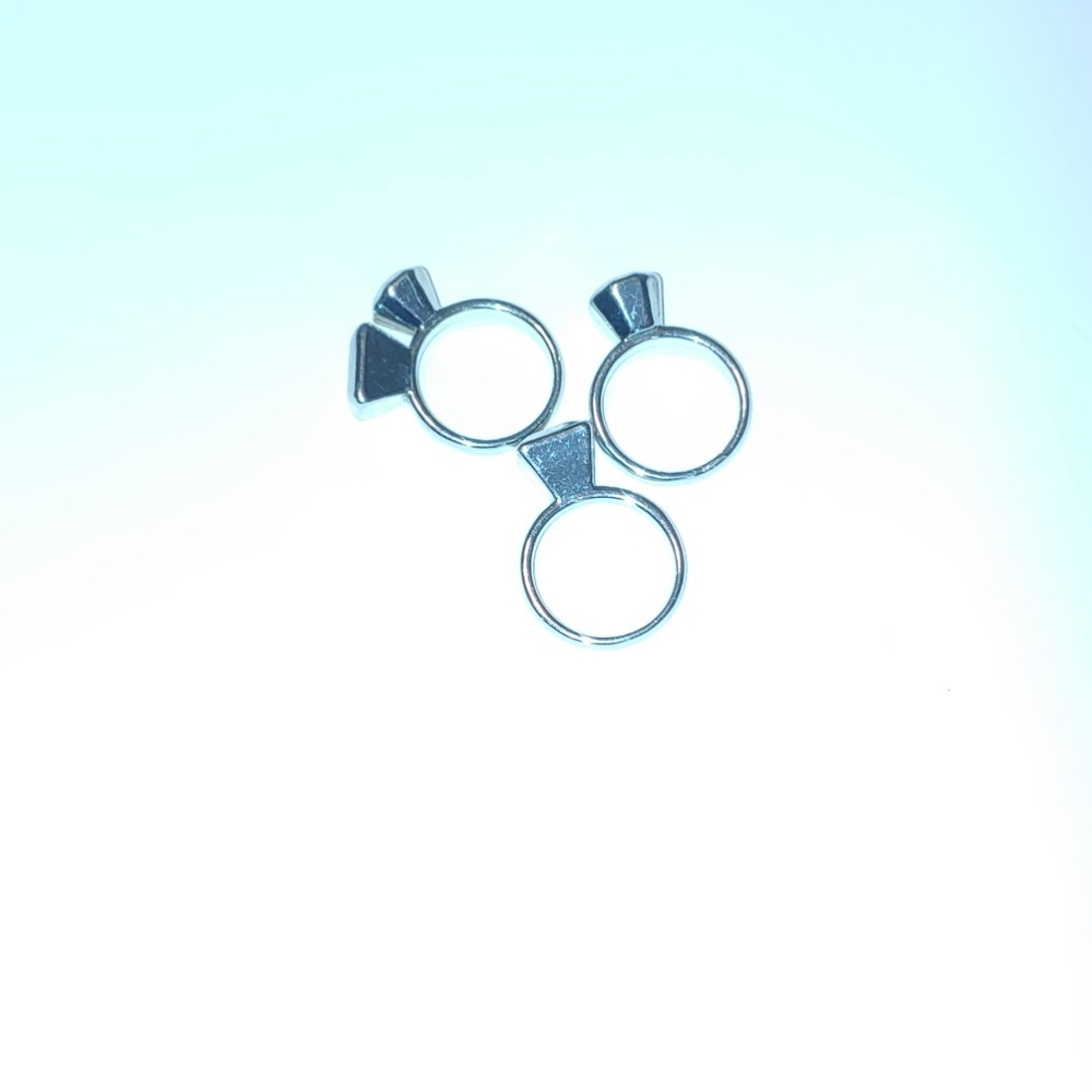 Three Silvertoned Rings